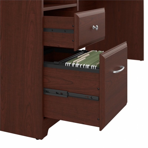 Atlin Designs 72W Computer Desk with Drawers in Harvest Cherry