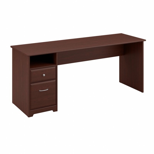 Atlin Designs 72W Computer Desk with Drawers in Harvest Cherry