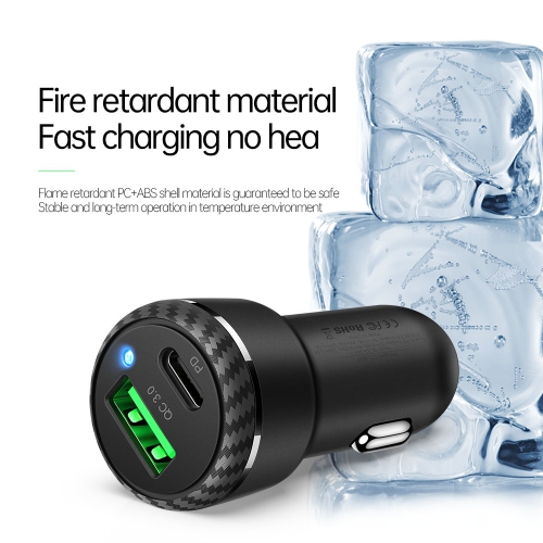 Mcdodo 20W PD Fast Dual-Port Car Charger USB C 3A Fast Charging Car Adapter Dual USB PD Quick Charge for iPhone 14, 13 Pro Max, Galaxy Note 21 Ultra