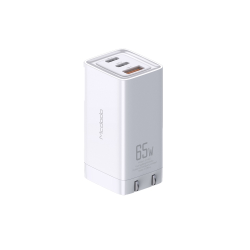 Mcdodo Mini GaN 65W Super Fast PD+QC Dual Port Charger for New iPhone & All phones, 3.0 Fast Charger, USB C Wall Charger PD Charger for iPhone 14 Pro