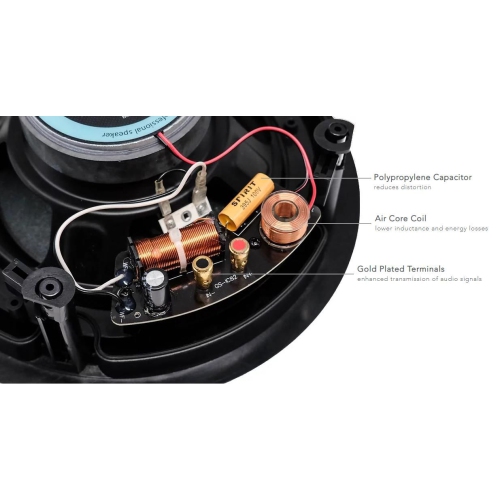 Haut-parleurs de plafond GS de 8 po, treillis blanc, par paire, impédance de 4 Ω, taille de l’unité : 8.0 po