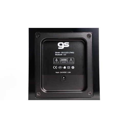 GS CLEO Bookshelf Speaker Black colour, Bluetooth 5.0, 24V/DC 2A input configuration, unit size: 320*130*162.5mm