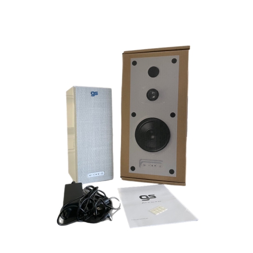 GS CLEO Bookshelf Speaker White colour, Bluetooth 5.0, 24V/DC 2A input configuration, unit size: 320*130*162.5mm