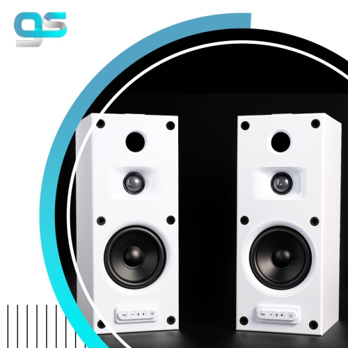 GS CLEO Bookshelf Speaker White colour, Bluetooth 5.0, 24V/DC 2A input configuration, unit size: 320*130*162.5mm