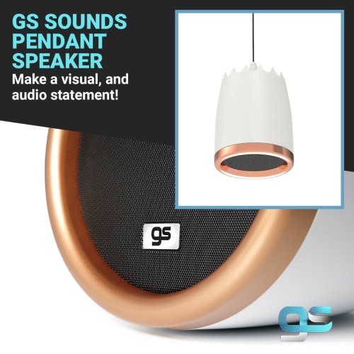 GS Pendant Speaker, White Colour, 8Ω; 70V/100V input configuration, size: 341.2*286mm