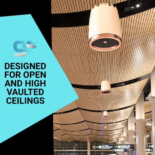 GS Pendant Speaker, White Colour, 8Ω; 70V/100V input configuration, size: 341.2*286mm