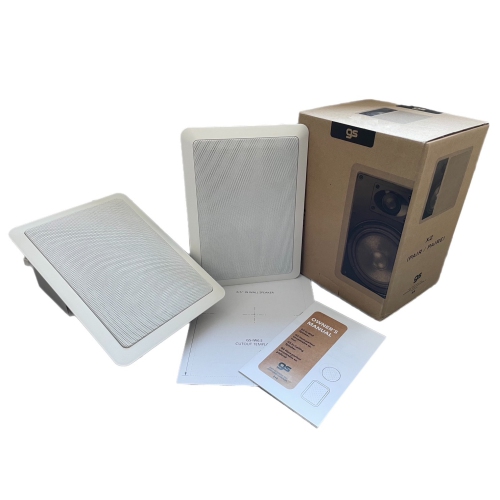 GS 8.0" In-Wall speakers, per pair, white mesh, 4Ω Impedance, unit size: 10*14 inch