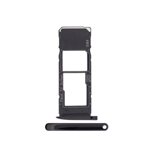 Replacement Single Sim Card + SD Card Tray For Motorola Moto G7 / Moto G7+ Plus (XT1965-2 / 2019) - Black