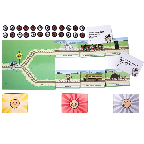 Skybound Games Trial by Trolley 3-13 players, ages 14+, 15+ minutes