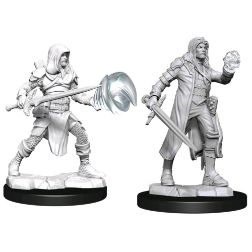 WIZKIDS GAMES  Dungeons & Dragons Nolzur's Marvelous Unpainted Miniatures: Multiclass Fighter + Wizard (Male)