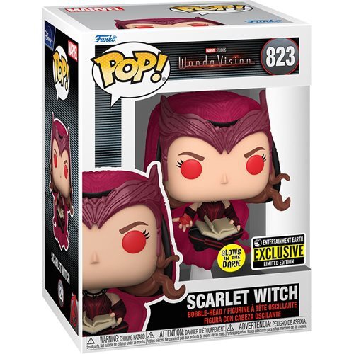 Funko Pop! Scarlet Witch #823 Glows in the Dark! Entertainment Earth Exclusive.