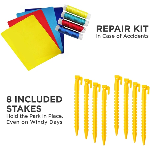 Sunny & Fun Slide N’ Splash Bounce House Inflatable Water Slide Park – Heavy-Duty for Outdoor Fun, Wide Slide & Splash Pool – Easy to Set Up &