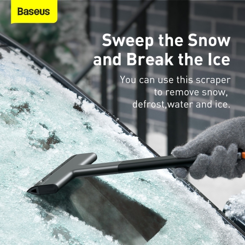 Baseus – grattoir à glace pour pare-brise de voiture, déneigement, outil de  raclage, brise-glace, pelle