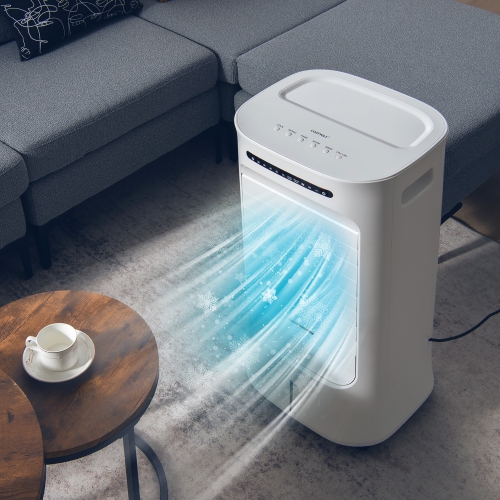 Rafraîchisseur d'air par évaporation 4 en 1 de marque Costway humidificateur portable avec minuterie, 3 modes et vitesses