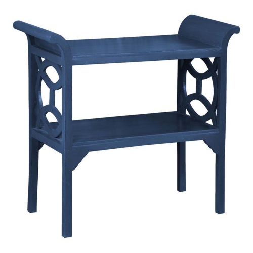 SUNSET TRADING  Cottage Transitional Wood Accent Table And Console In In Navy Blue