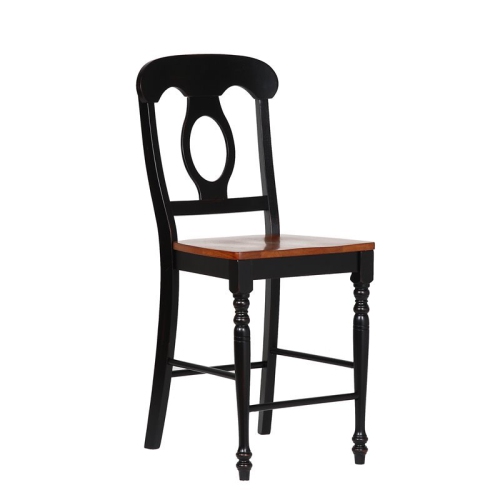 Sunset Trading Black Cherry Selections 3-Piece 42" Round Wood Pub Set in Black