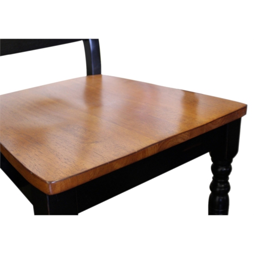 Sunset Trading Black Cherry Selections Wood Barstools in Black