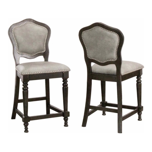 Sunset Trading Vegas 25" Microsuede Upholstered Barstools in Gray