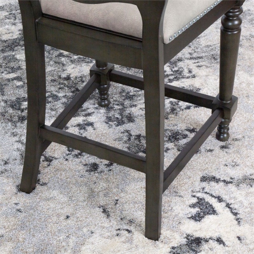 Sunset Trading Vegas 25" Microsuede Upholstered Barstools in Gray