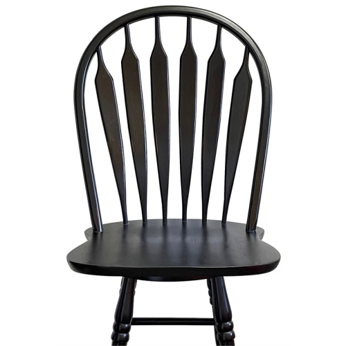 Sunset Trading 24" Swivel Wood Barstool/Counter Stool in Antique Black