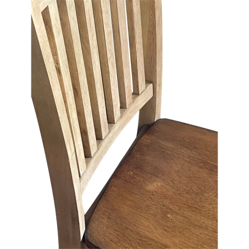 Sunset Trading Brook 24" Wood Slat Back Barstools in Cream