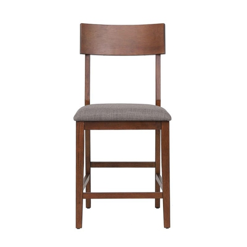 Sunset Trading 24" Mid-Century Wood Bar Stools in Danish Walnut