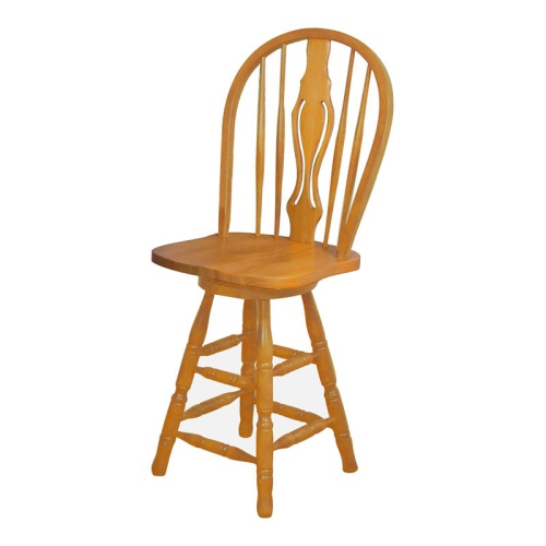 SUNSET TRADING  Oak Selections Keyhole 24" Wood Barstool/counter Stool In Oak