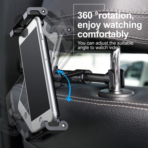 Baseus Car Headrest Mount, Angle Adjustable Headrest Tablet Mount, Universal Tablet Holder for Car Backseat, for 5" to 12.9"
