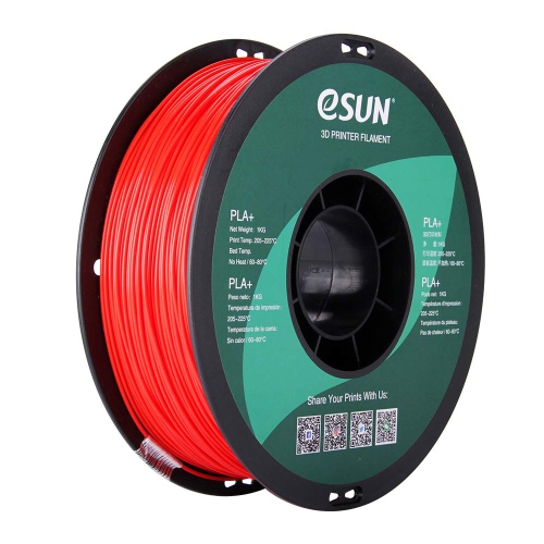 Bobine de 1 kg de filament PLA+ de 1,75 mm d’ESun - ROUGE