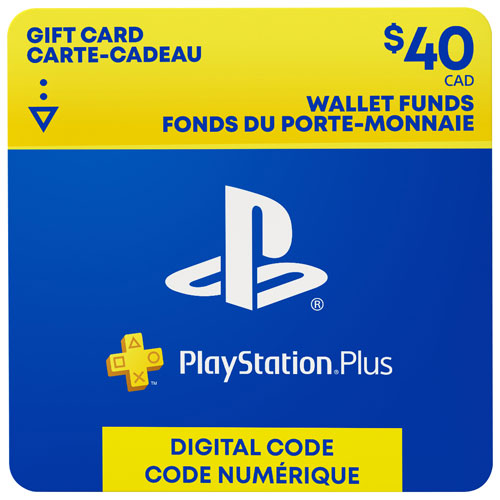 PlayStation Plus $40 Wallet Fund Gift Card - Digital Download