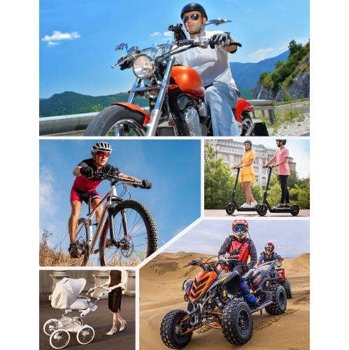 Bike Phone Mount Motorcycle Holder, 360° Rotation, One-Handed Use | Anti-Slip, Vibration-Proof Clamp for iPhone Samsung | Fits 4.7–7.2" Phones on