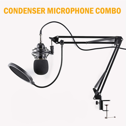 Ensemble microphone à condensateur ZINGYOU BM-800, micro-ordinateur professionnel pour enregistrement et diffusion en studio avec micro-siphon