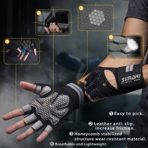  Weightlifting Gloves For Men Women Full Finger Touchscreen,  Workout Gym Exercise Weight Lifting Gloves Male Female, Non Slip Fitness  Gloves Extra Grip For Cycling Climbing Weights Hiking