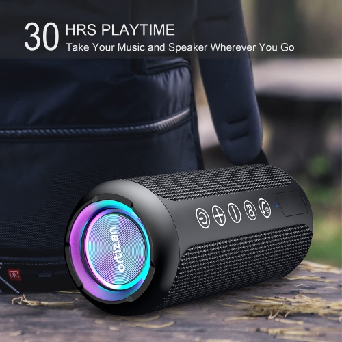 Ortizan Portable Bluetooth Speaker, IPX7 Waterproof Wireless Speaker with 24W Loud Stereo Sound, Outdoor Speakers with Bluet