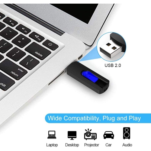 RAOYI 5Pack 64GB USB Flash Drives Thumb Drive Memory Stick Slide Retractable Jump Drive (64GB