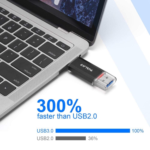 THKAILAR 64GB USB Flash Drive-USB Stick 3.0 for External Storage Data 2 in 1 Cle USB with USB and USB C Port Compatible with