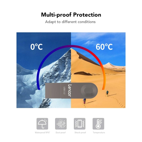 Lexar 128GB USB Stick, USB 3.2 Gen 1 USB A & USB C Flash Drive up to 100MB/s, Type-C Thumb Drive Swivel Design, Jump Drive f