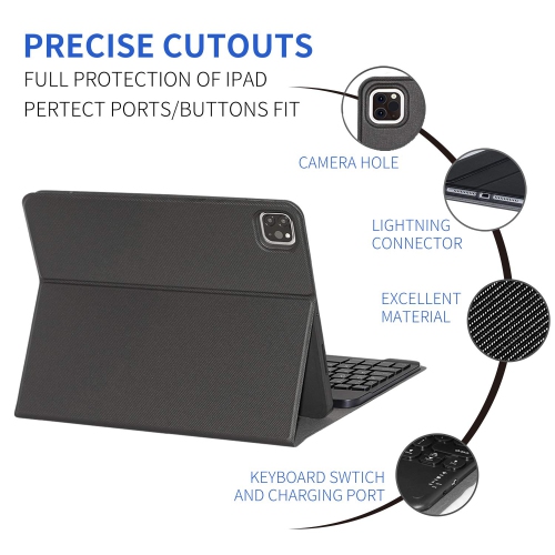 Luonih Keyboard Case for iPad Pro 12.9 2021 5th Generation/2020 4th Gen/2018 3rd Gen with Pencil Holder,Magnetic Removable K