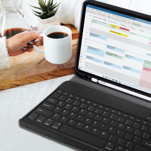 Luonih Keyboard Case for iPad Pro 12.9 2021 5th Generation/2020 4th Gen/2018 3rd Gen with Pencil Holder,Magnetic Removable K