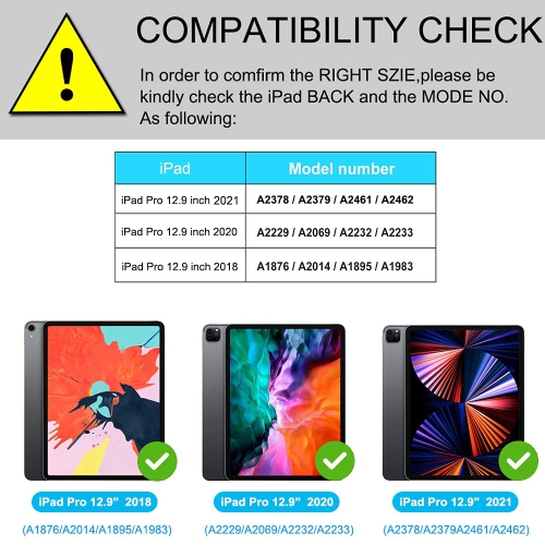 Luonih Keyboard Case for iPad Pro 12.9 2021 5th Generation/2020 4th Gen/2018 3rd Gen with Pencil Holder,Magnetic Removable K