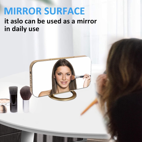 Radio-réveil numérique Amico, réveil-matin de 7 po pour chambres à coucher, grand écran miroir Surface réveil avec chargeur USB 12/2