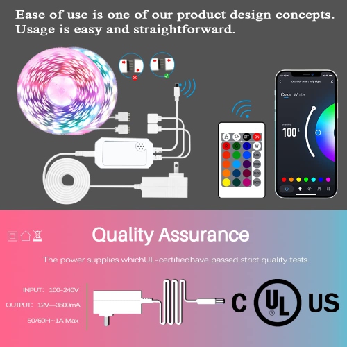 Cozylady Alexa LED Strip Lights 65.6FT, WiFi LED Light Strips Compatible with Alexa,Google Home Controlled by Smart APP, Mus