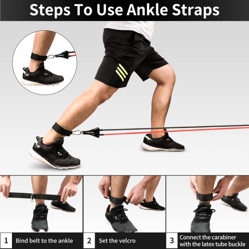 Exercise Resistance Bands Set, Workout Bands with Handles Stackable Up to 150 Lbs Equipment for Home Gym, Fitness|Sports, Ou