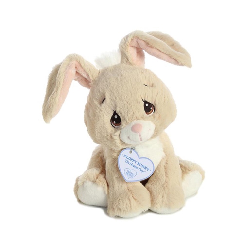 PRECIOUS MOMENTS  Floppy Bunny 8.5 Inch - Stuffed Animal By (15752) In Tan