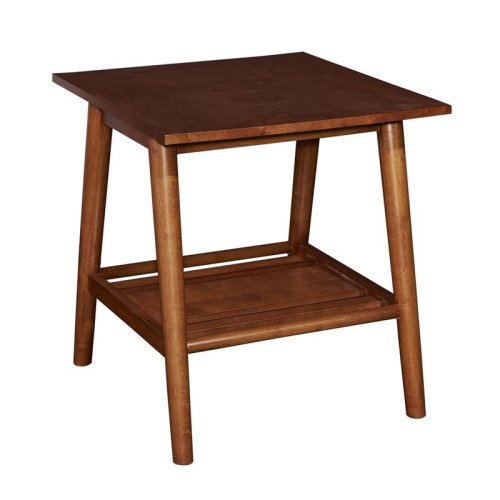 LINON  Samantha Wood Accent End Table In Brown