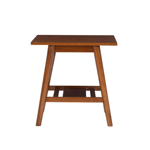 Linon Samantha Wood Accent End Table in Brown