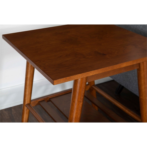 Linon Samantha Wood Accent End Table in Brown