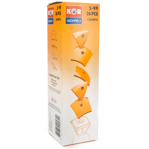 Geomag Kor Egg Covers - Orange - 26-Piece Creative Magnet Cover Addition