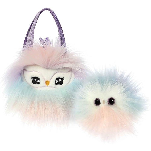 Aurora - Plush Pet Carrier - 5.5" Lilac Owl