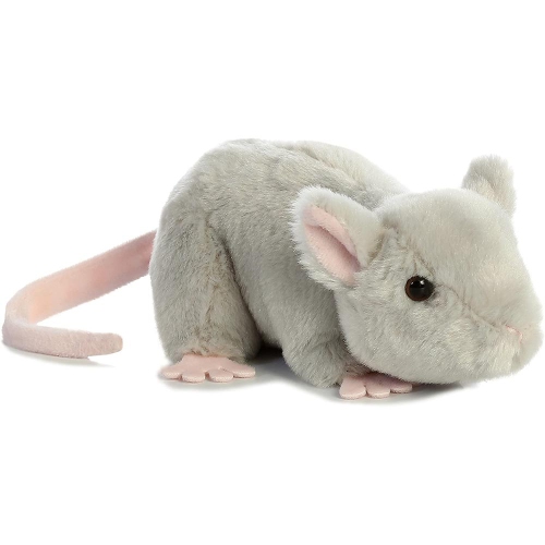 Aurora 31731 Mouse Stuffed Animal Plush Toy, 8", Grey